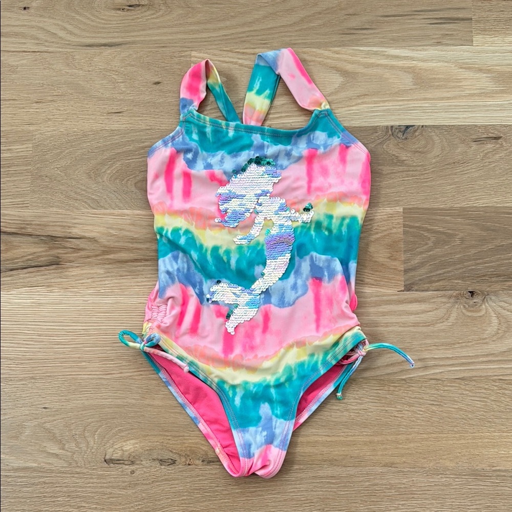 Kids Mermaid Sequin Swimsuit - Multicolor